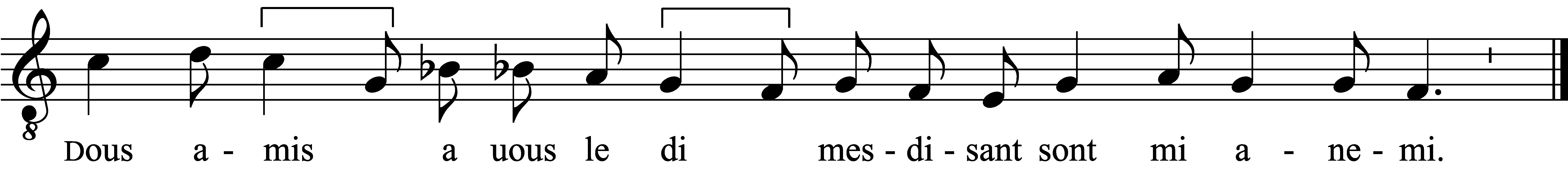 Refrain musical notation